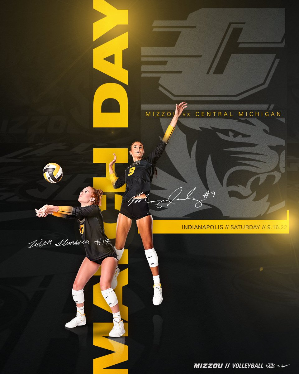 Let's run it back one more time! 

📍 Indianapolis, Indiana 
⏰11 A.M. 
🆚 Central Michigan  
📊bit.ly/3BNucYa

#MIZ🐯🏐