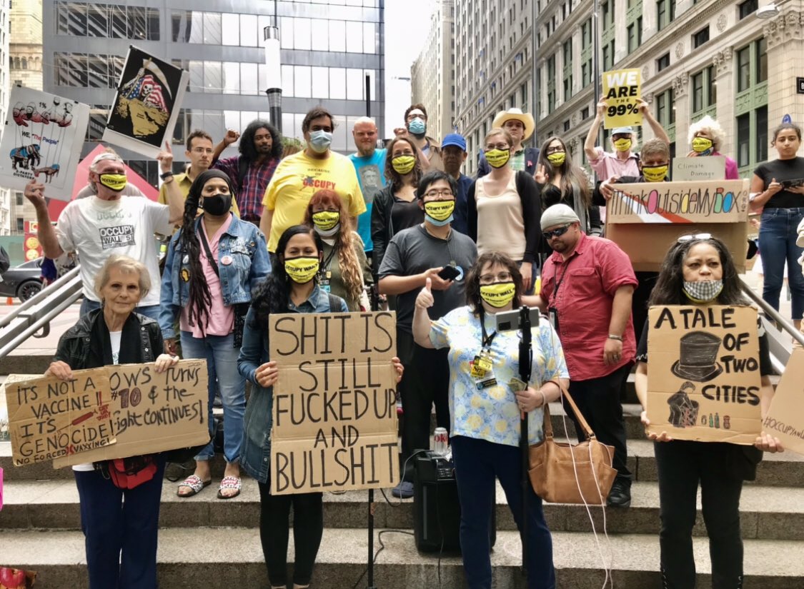 Marni4Change's tweet photo. TODAY #S17 OCCUPY PRESS CONF at 3pm Zuccotti Park. Life is still NOT good for the 99%, pls care #media #msm: #taleoftwocities #gentrification #rezonings #homelessness  #bugdetcuts by the uncaring @ericadamsfornyc #livingindignity Thank you @owsspawg for all your organizing! #nyc https://t.co/N3qC1quKOM