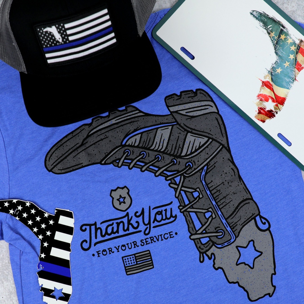 flacrackerstyle's tweet photo. It's National Tell a Police Officer "Thank You" Day! 💙 🖤

How can you participate? 
Share a positive story about law enforcement with us in the comments!

#ThankAPoliceOfficerDay
#TellAPoliceOfficerThankYouDay #flacracker #florida #bootnation https://t.co/ieBHVvWYJT