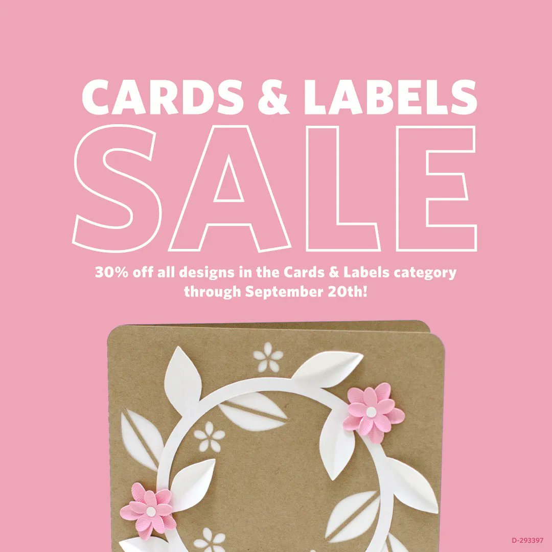 'Tis the season for making and sending cards to family and friends! Enjoy 30% off all designs in the Cards and Labels categories from the Design Store until September 20th. ⭐️Design ID: 293397⭐️