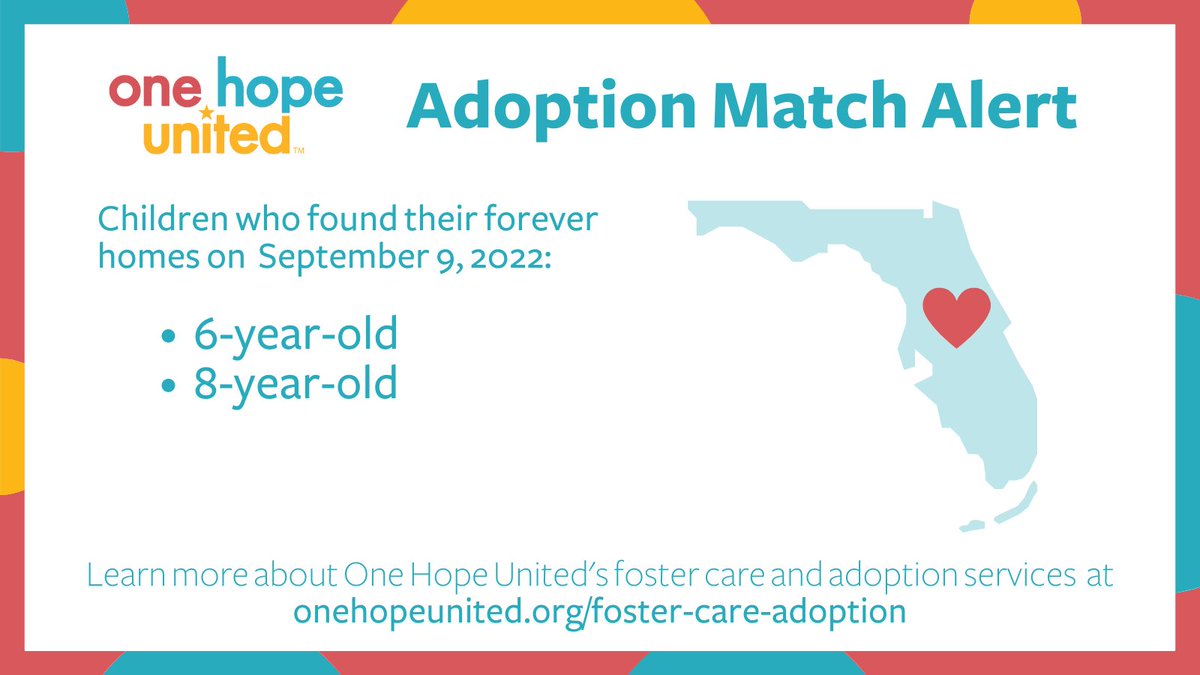 test Twitter Media - We are proud to share that on September 9, our Florida adoption team finalized the adoptions of a 6-year-old and 8-year-old sibling pair!

Learn how you can make a difference in a child's life as a foster or adoptive parent: https://t.co/hov3knqBEf

#Adoption #Adoptionislove https://t.co/z94Zutk22t