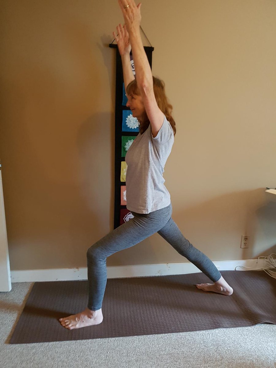 PPFlowyoga's tweet photo. Our Pose of the Month: Warrior 1 Virabhadrasana: Learn how here: https://t.co/LLNT5IamTF https://t.co/P1HqcgIKbU