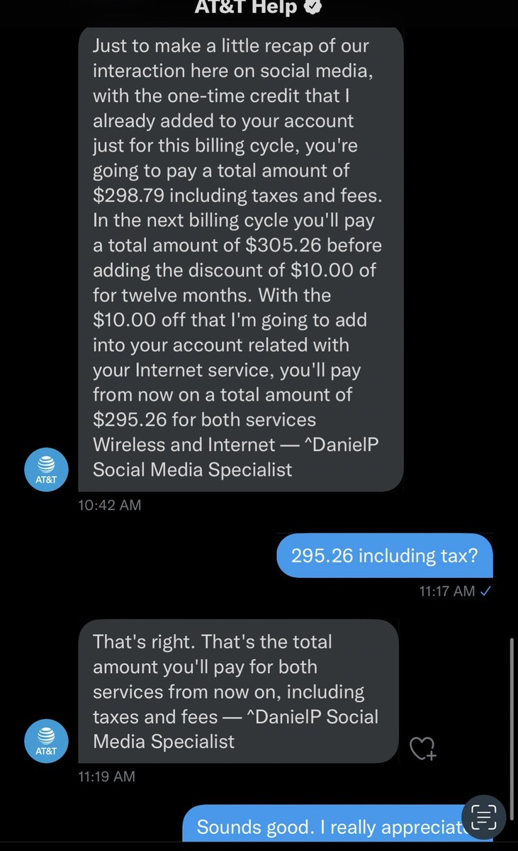 IQuiasua's tweet photo. @ATTHelp so this company thinks that they can give you a price and then change it and give you a illogical reason as to why and you have to be ok with that. Do not do business with this company. Below is the prove. https://t.co/fCXveX9jj9