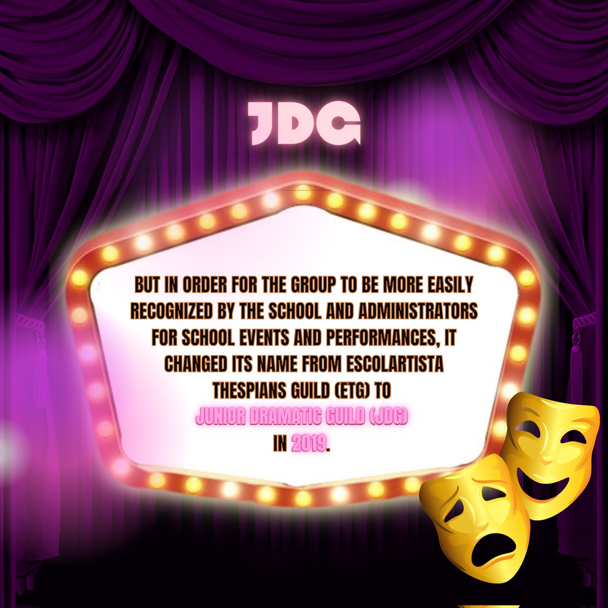 JDG_MNL's tweet photo. - that brought it to this day in its full bloom and glory. 🌸

This series of photos shows the vibrant past and undertakings of the Junior Dramatic Guild since its establishment in 2016. 🎭 https://t.co/rYbD54PMh7