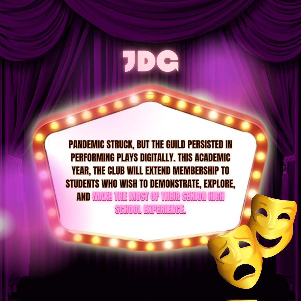 JDG_MNL's tweet photo. - that brought it to this day in its full bloom and glory. 🌸

This series of photos shows the vibrant past and undertakings of the Junior Dramatic Guild since its establishment in 2016. 🎭 https://t.co/rYbD54PMh7