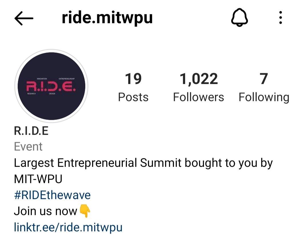 Shaunak_sc's tweet photo. First ever event to cross 1k followers on instagram even before it commences!!🤞 #RIDEthewave
@ride_mitwpu https://t.co/CgAZrRrGX9
