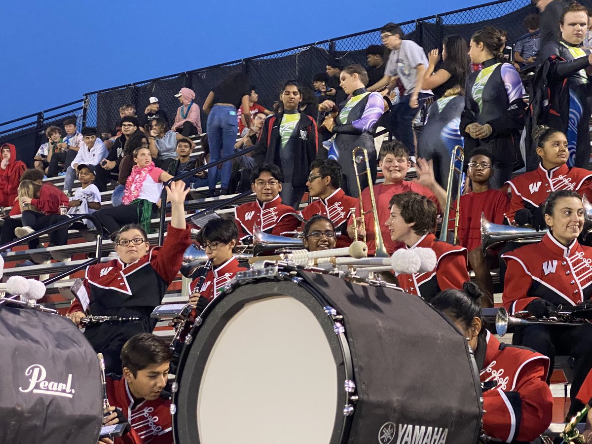 What a great time seeing current and former students play with the Woodbridge High School Marching Band! <a href="/WHSNJBand/">Woodbridge HS Band</a> @FordsMiddleWTSD