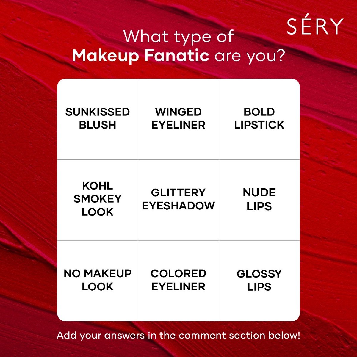 serycosmetics's tweet image. Beauty is power.  We ensure that we stand with all makeup choices.
Let’s play makeup with the makeup bingo today.
 
Add your answers in the comment section.
 
#makeupbingo #letsplaybingo #bingogame #cosmeticstoday #getsetsery #serycosmetics #crueltyfree #skinlovingmakeup #vegan