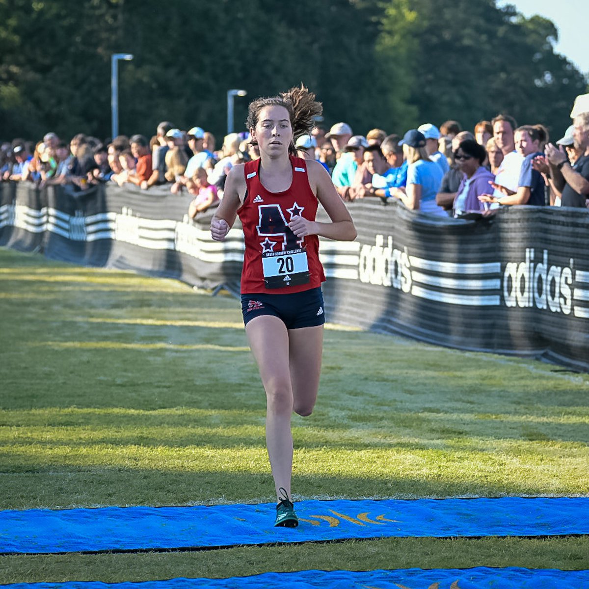 Riley Peterson (Apex Friendship) holds on and clocks 20:13 to take the first girls win of the day!

#adidasXC