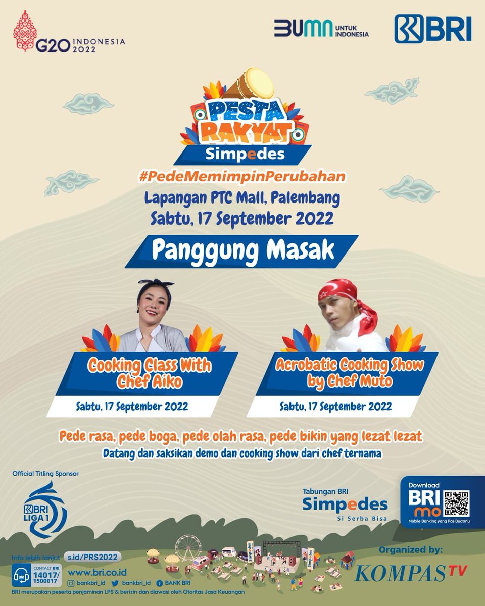 fifiainur's tweet photo. Bri ngadain event PRS lagi nih di Palembang, warga Palembang jangan lupa untuk meramaikan, akupun kalo deket dah pasti datang
#PRSPalembang2022 https://t.co/3EhMBjbu8x