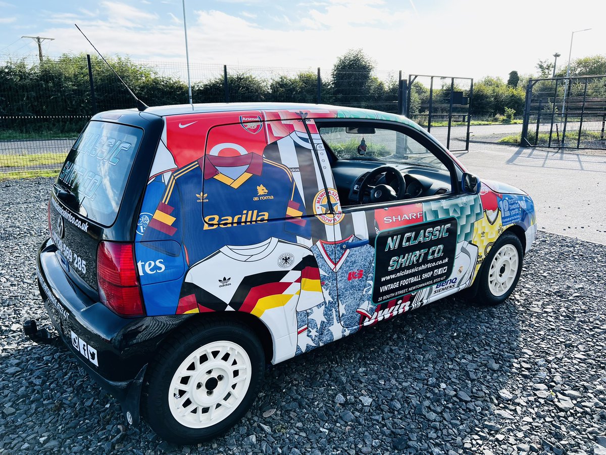 niclasico's tweet image. Apologies for the late opening today, I was picking up something pretty special for the shop! Thanks to @from12yards_ for the artwork and Art In Motion in Lisburn for turning the Lupo into this! Safe to say I am absolutely buzzing with it!