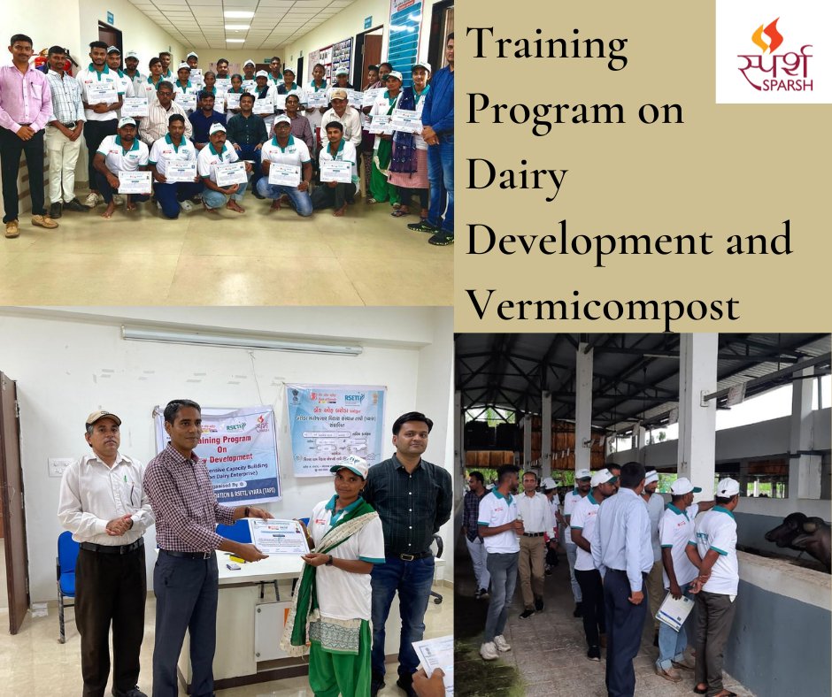 SocialSparsh's tweet photo. Sparsh Social Foundation has successfully completed 10 Days Training Program cum Exposure Visit in Gujarat. The principal objective of the training program was on Dairy Development and Vermicomposting. 
#sparshsocialfoundation #SSF #nonprofitableorganisation #DairyInterestGroups https://t.co/dgJeJbWRtT