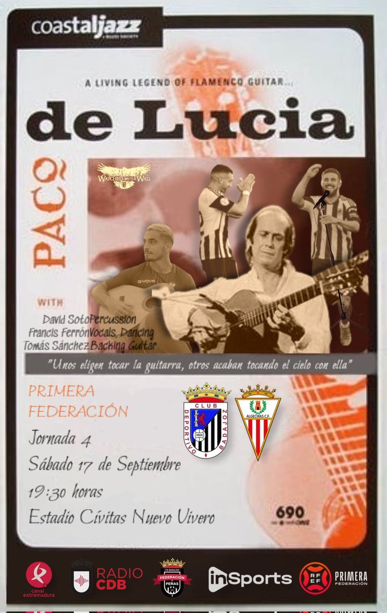 watchers_wall's tweet photo. 🄼🄰🅃🄲🄷🄳🄰🅈
📈 Jornada 4
⚽ @Primera_RFEF
⚔️ @CDBadajoz 🆚 @AlgecirasCF
📅 17/09/23 🕛 19:30
🏟️ Cívitas Nuevo Vivero
📺 https://t.co/1TDQpynOi7
🟪 https://t.co/9DxLDacFnq
📻 #RadioCDB 🎙️ @CerratoD
📻 @enjuegoCEX
📻 #Cope🎙@Garcia_Duran_
#VamosBada 🤍🖤 #BadajozAlgeciras https://t.co/lnoBHpM8z5