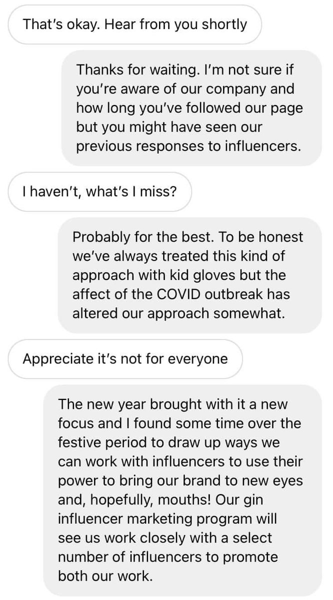 housebotanicals's tweet photo. We of course went viral with Greg, and again the other day when we told a freeloader to do one, but we did once try to work with them via our Gin Influencer Marketing Program… 🤭 https://t.co/t1wO0XkbGf