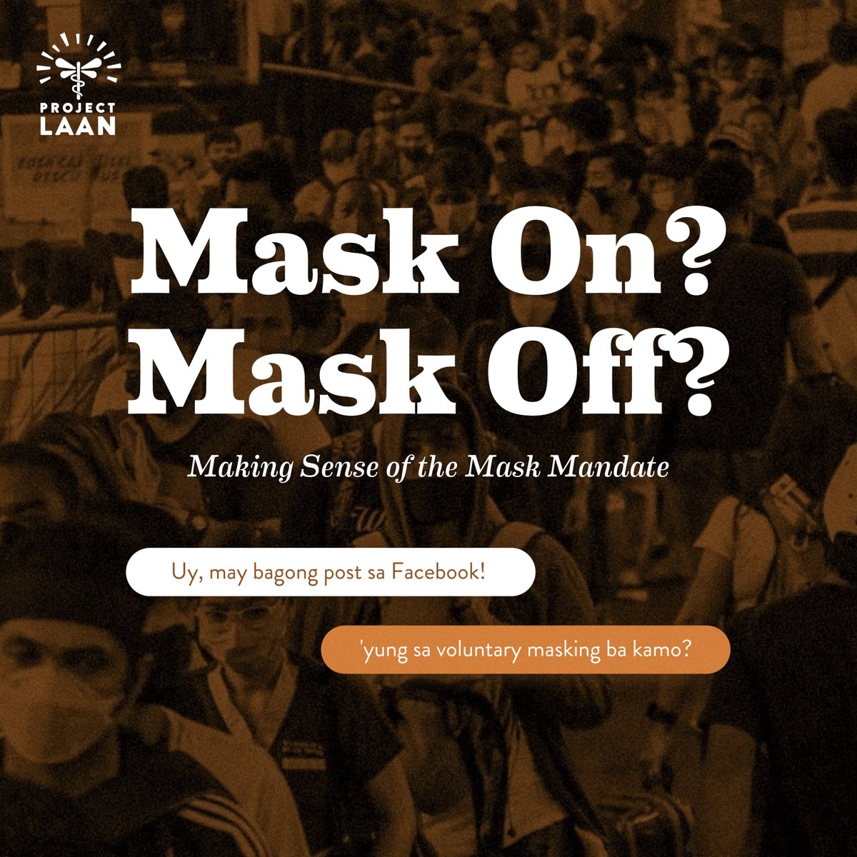 ProjectLAAN's tweet photo. Alexa, play Mask Off by Future? 😷 
Not yet for the Philippines, Alexa! ⚠️

The recent executive order now allows optional mask wearing in “non-crowded, outdoor spaces”—  what does this mean for Filipinos? 💭

#OnlineCampaign #PublicHealth #Philippines #MaskMandate https://t.co/U2Yg8XYKKN