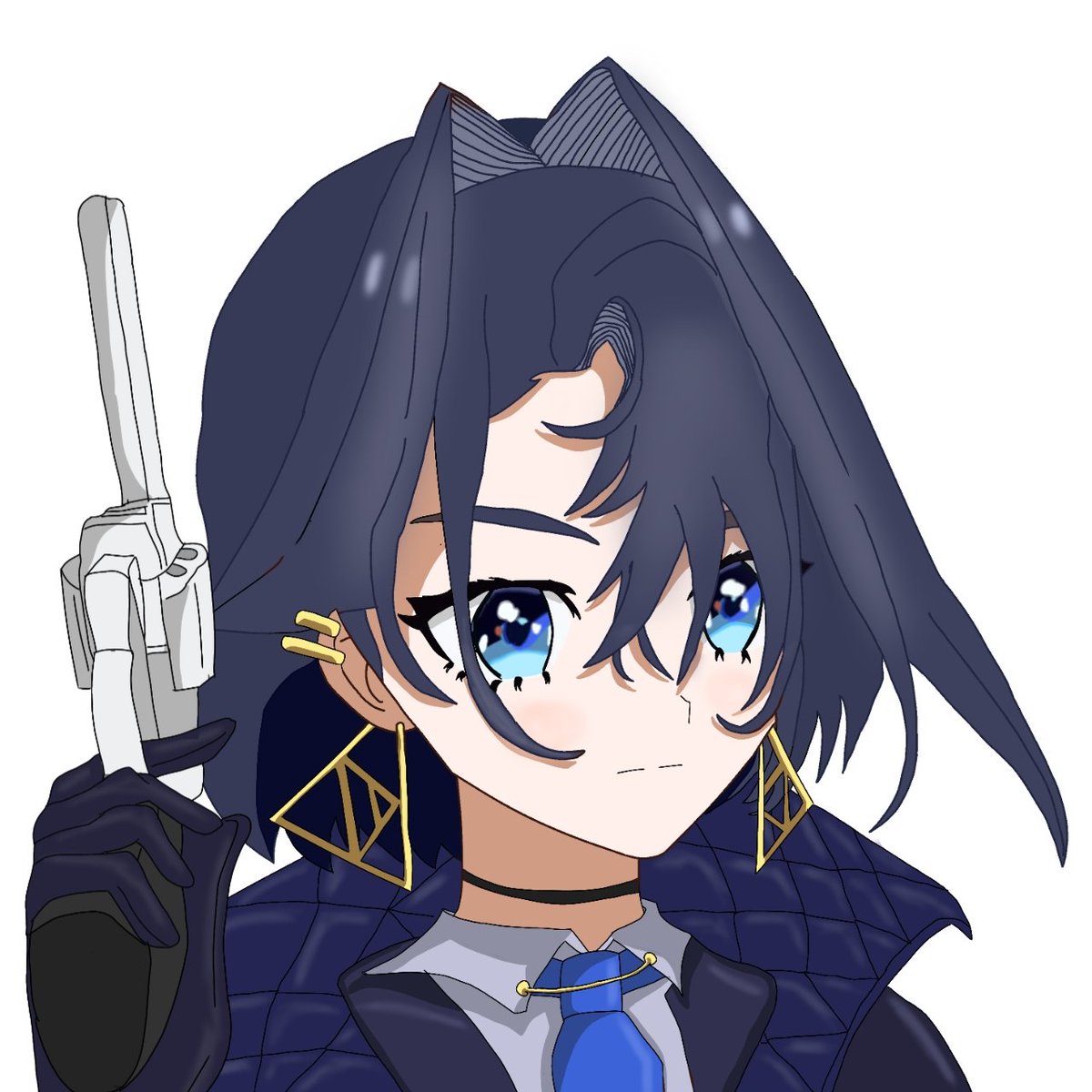 RsXack's tweet photo. She got a gun! (I'm bad at making weapons)
#kroniillust #holoCouncil https://t.co/1AIEEUV1q6