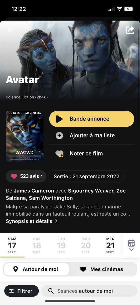 MarreauMathias's tweet photo. @PatheGaumont vous pouvez m’expliquer pourquoi vous trompez le consommateur avec le retour en salle d’avatar 1 et une fausse date de sortie du film pour faire croire à avatar 2 ? https://t.co/EOB11Ga33p