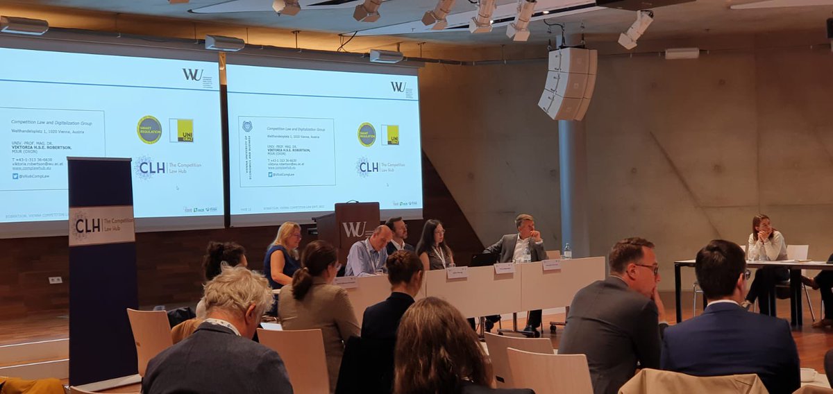 VRobCompLaw's tweet photo. Panel 3 at the Vienna Competition Law Days discussed sustainability. Speakers: Giorgio Monti, @kaleidoscomp, yours truly & Alexander Koprivnikar. Chaired by Astrid Ablasser-Neuhuber. #VCLD2022 #CompLawHub https://t.co/YNIojFlOpm