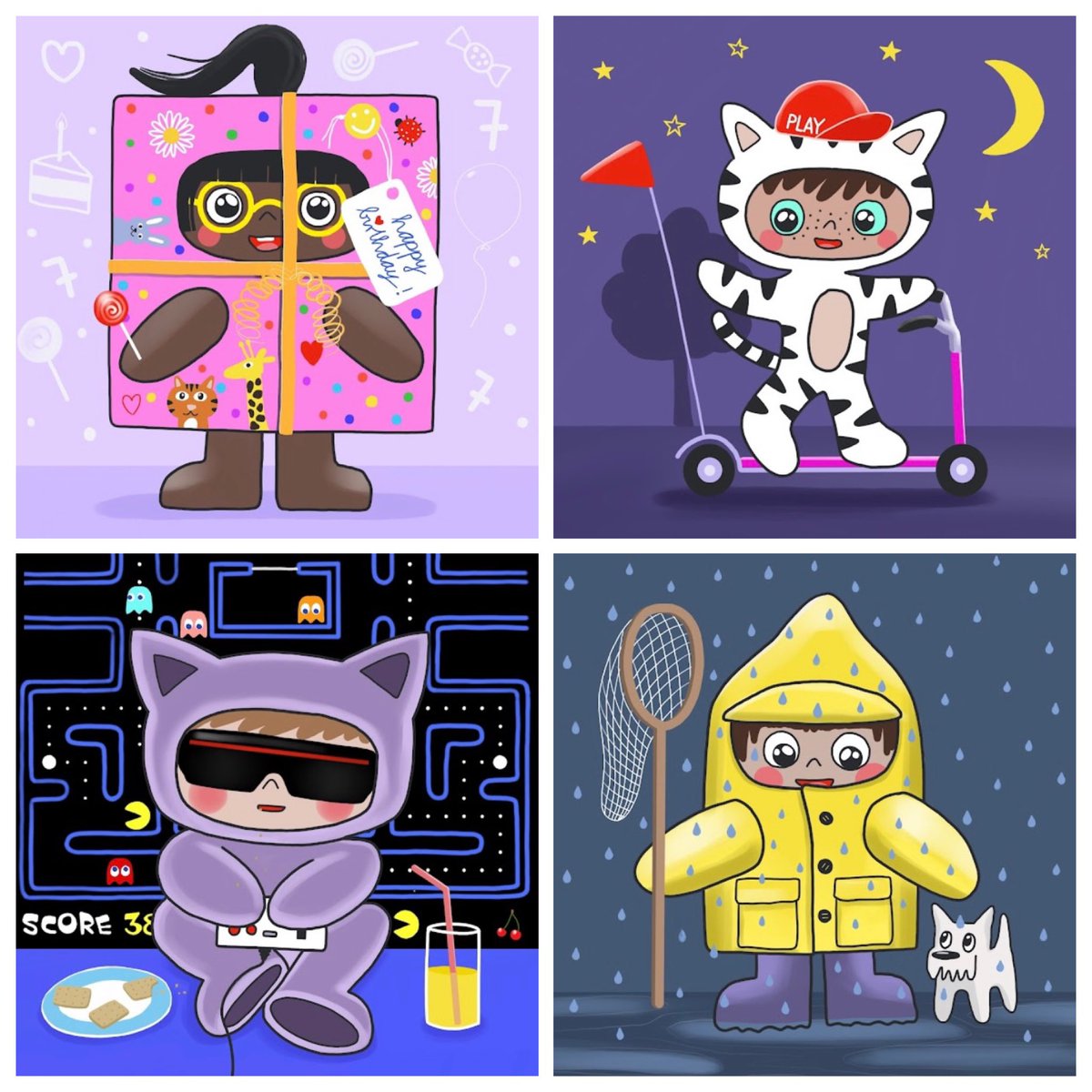jayray7_eth's tweet photo. ‼️ 100 WORLDS OF CHILDREN‼️

Every child unique, cute, hand drawn and with its own story! 
🌏🌈🦄🎩🪄🧸🕹🎃🤖👾👽😻
And THE BEST: the money of each sale is going 1:1 into new art and artists 🫶🏼❤️😇

Here are the last 4 children who are still waiting for a new owner 🤗 https://t.co/BbPniSCiIj