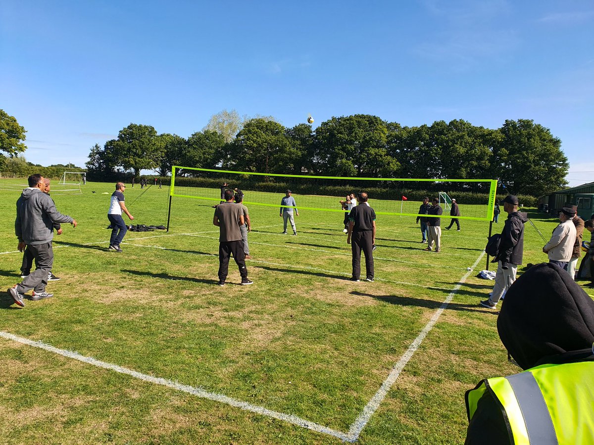 Ansarullah_UK's tweet photo. #MAUK Ahmadiyya Muslim Elders Association UK #MAUKIjtema 2nd day Volleyball Competitions getting Ansar's attention at #Ijtema2022 https://t.co/0XSqiYMLdS