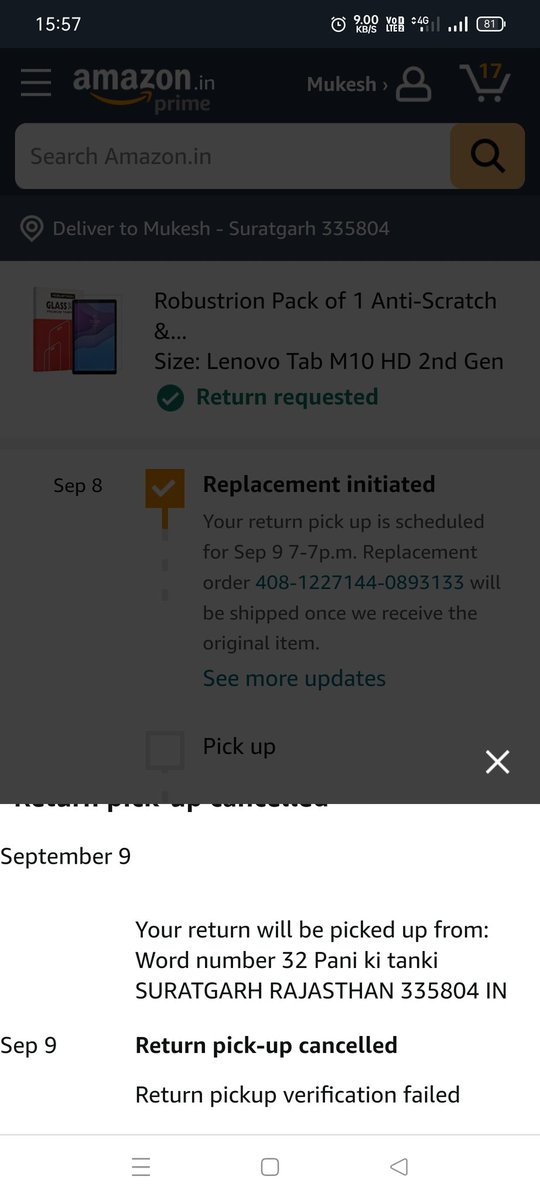 MasterMukesh007's tweet photo. Hello @amazonIN One of my rder still not approved for replacement order, product was completely damaged, looking for the solution it's almost 10 days. https://t.co/ZI420dyT1V