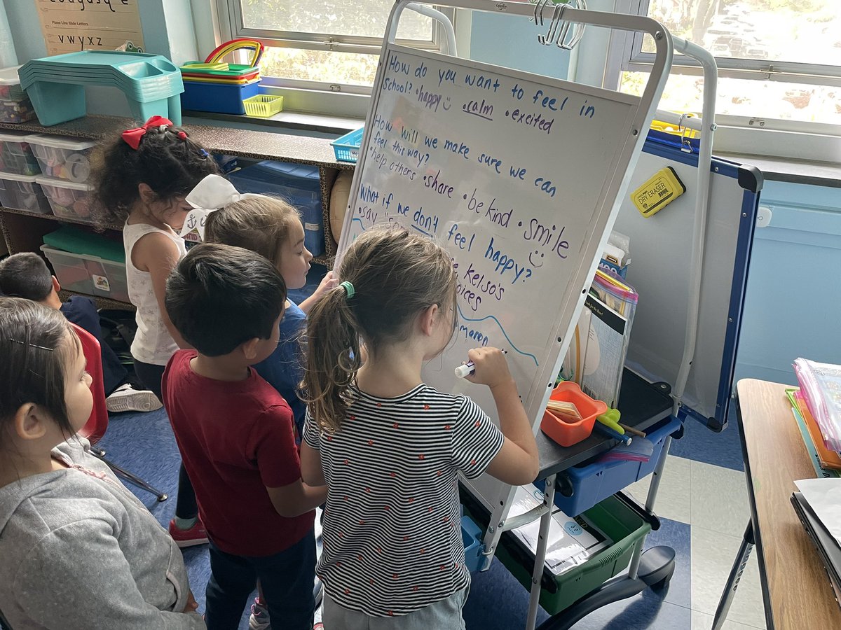 This week we wrote our classroom charter! The class did a great job coming up with how they want to feel in school!