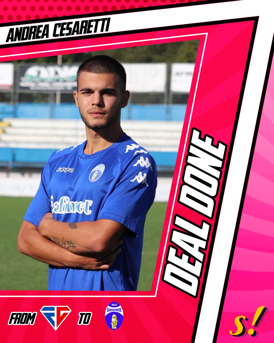 STheAgency's tweet photo. 𝗢𝗳𝗳𝗶𝗰𝗶𝗮𝗹 𝘁𝗿𝗮𝗻𝘀𝗳𝗲𝗿 | Andrea Cesaretti is a new player of Sangiovannese Calcio
.
.
#calcio #football #transfermarkt #transfernews #talents #transfer  #news #calciomercato  #sangiovannese https://t.co/8eLqt4KaYQ