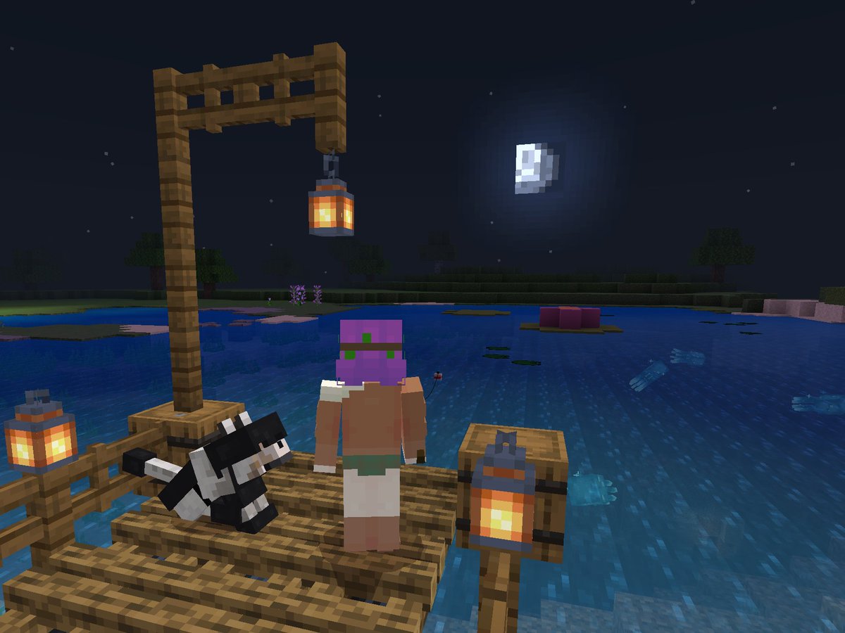 ParrotNoname's tweet photo. I went on fishing with Mark at night.🐺✨
#Minecraft #minecraftwolf #Minecraftfishing https://t.co/uy987Lukgf