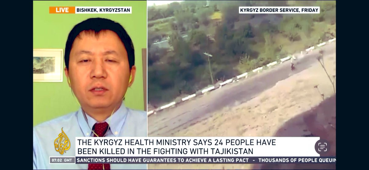 My LIVE interview for <a href="/AJEnglish/">Al Jazeera English</a> on Tajikistan’s deadly attacks against Kyrgyzstan. youtu.be/kAl5f0bsJzo