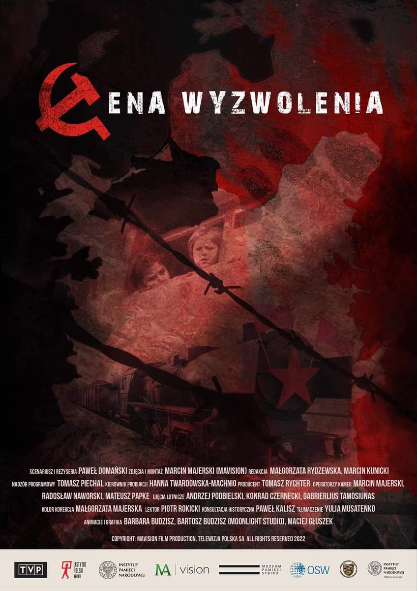 TomaszPiechal's tweet image. ❗️ Dzisiaj, w kolejną rocznicę 17 września, o 20.00 na TVP1 pokażemy premierowo nasz najnowszy film CENA WYZWOLENIA. Dokument pokazuje sposoby działania rosyjskiej propagandy i okrutne metody stosowane przez Moskwę względem napadniętych narodów.