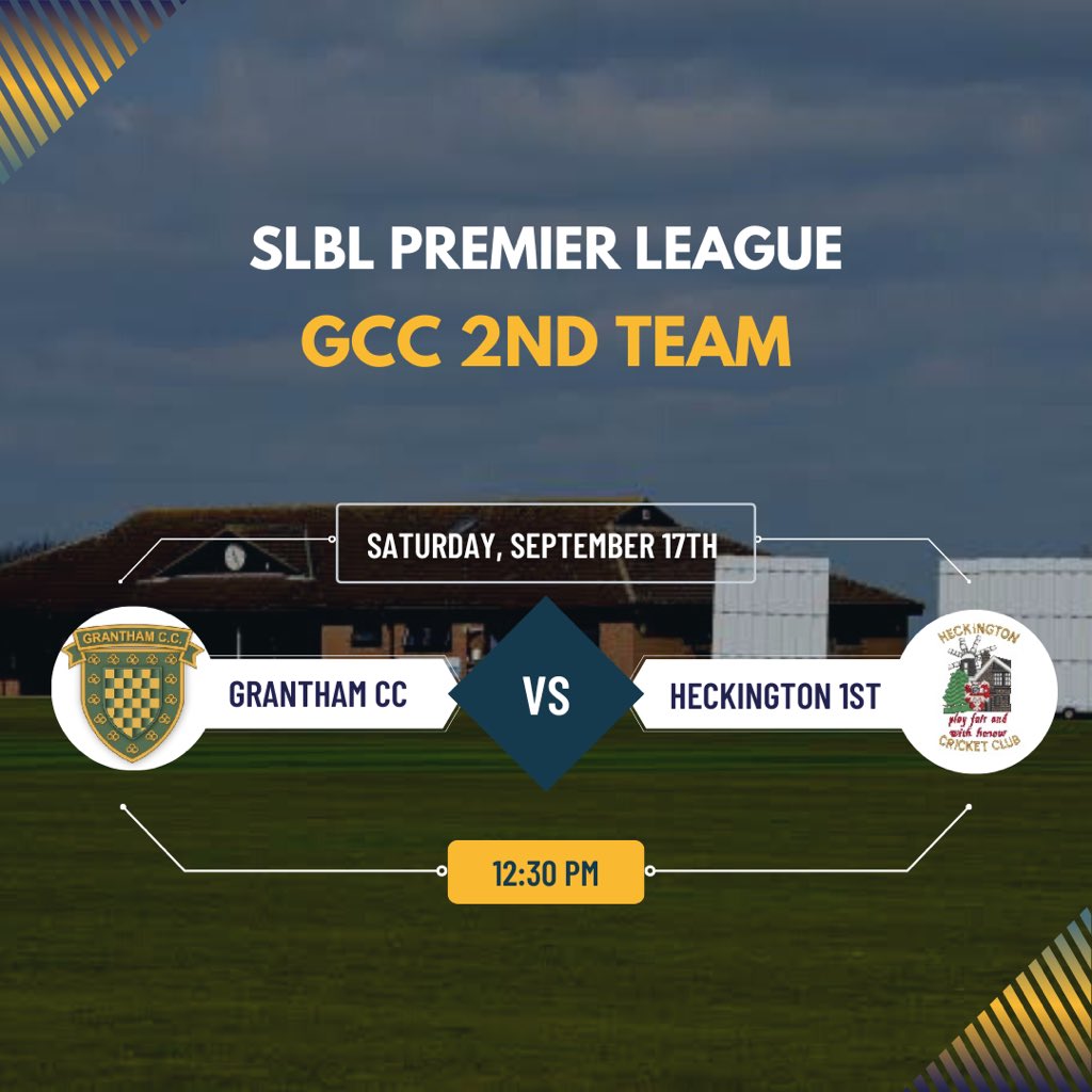 We Are Hosting Heckington 1st Team Today. Our 2nd Team Will Be Playing Against Heckington 1st At Gorse Lane, Grantham Cricket Club.
