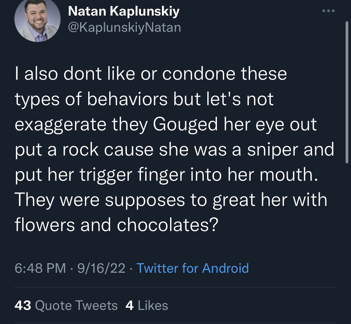 serkoian's tweet photo. I know this is super not important during war time and I should be using my valuable time to crowdfund and organize but I’m petty and this man had some choice words for Anush Abetyan that were more then offensive. Spare 1 minute and leave a screenshot of his tweet in his reviews. https://t.co/hYsoxYPono