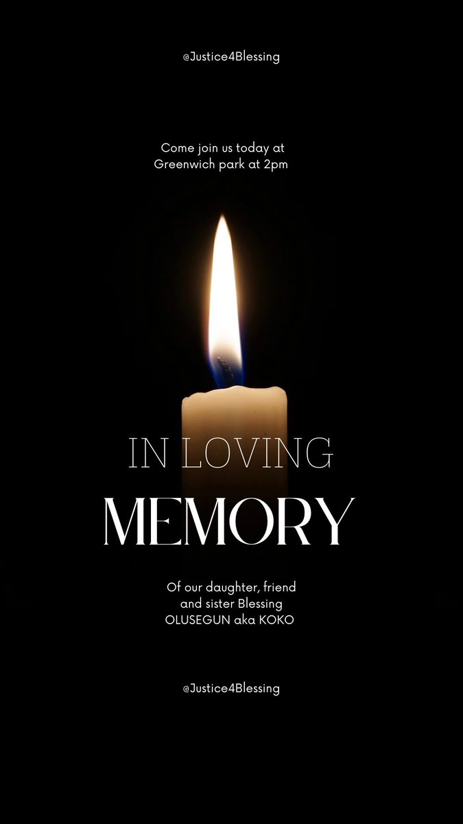 Today we will be at Greenwich park from 2pm next to the pavilion cafe at the top of the park. 💕💕💕 #justice4blessing