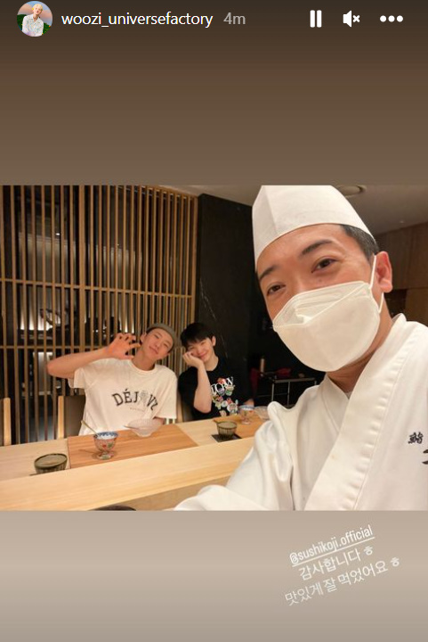 miwon17_'s tweet photo. Woozi IG story with Hoshi &amp; sushikoji.official
thank you ㅎ 
we enjoyed it deliciously ㅎ https://t.co/hRqHhCpqN1