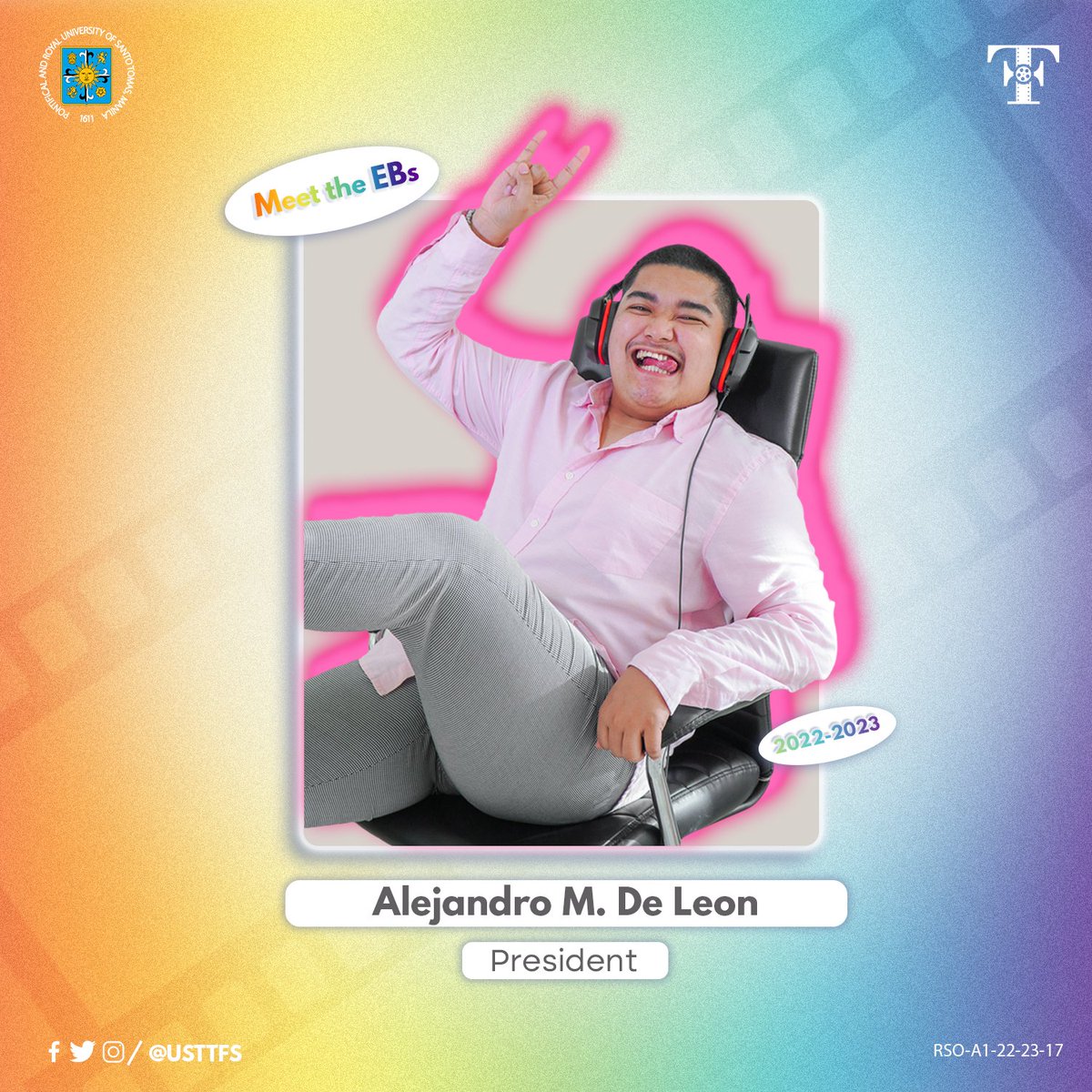 USTTFS's tweet photo. Watch as in our 9th year we #CaptureEveryHue in our productions and quality content that continues to train Thomasian student-leaders and filmmakers in the depths of Philippine cinema through #S9ECTRUM
#TFS9
#ThomasianFilmSociety
--
RSO-A1-22-23-17 https://t.co/ia6f97ztOo