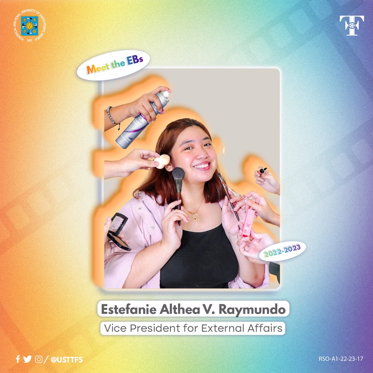 USTTFS's tweet photo. Watch as in our 9th year we #CaptureEveryHue in our productions and quality content that continues to train Thomasian student-leaders and filmmakers in the depths of Philippine cinema through #S9ECTRUM
#TFS9
#ThomasianFilmSociety
--
RSO-A1-22-23-17 https://t.co/Kz1dU7iUZm