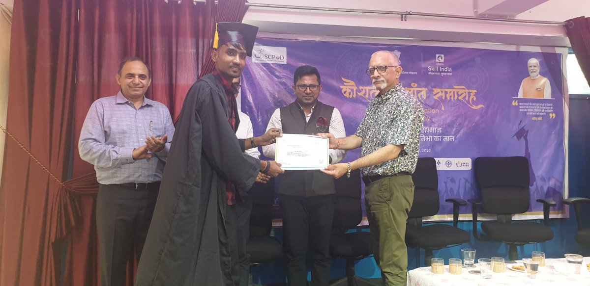 SCPwD's tweet photo. Kaushal Deekshant Samaroh was celebrated by Skill Council for Persons with Disability. Skill Certificate was awarded to successful Persons with Disability.
.
.
.
.
#KaushalSamaroh #Disability #skillcertificate #skillindia #skillforlife #skillcouncil #scpwd #Skill4All #Nsdc #msde https://t.co/6BdYFPZOGy