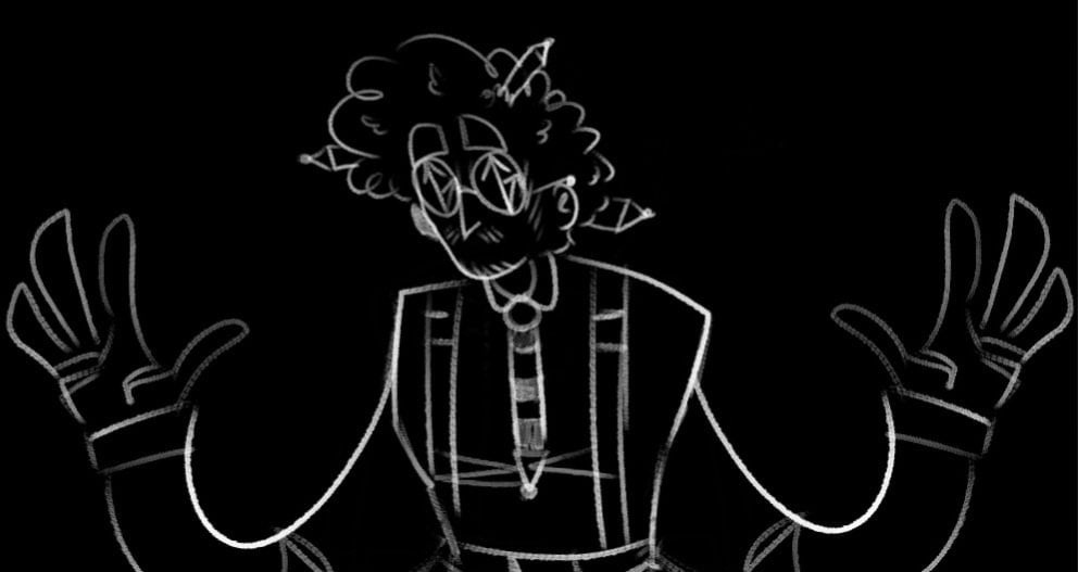 freakinscience's tweet photo. This is settings person. And he's a pencil drawing,,,Strange design, but I love it.

#employee432 #settingsperson #tsp #thestanleyparable #thenarrator #narrator #fanart https://t.co/thlUYg4XiG