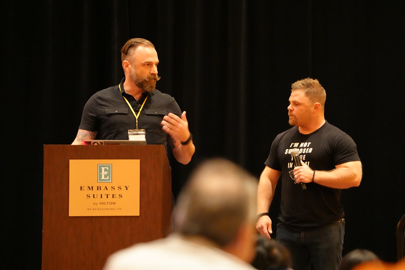 MidTNCyberConf's tweet photo. Tim Roberts @zanshinh4x and Brent White @brentwdesign gave an excellent presentation on social engineering and physical security at last week's conference. #CovertEntry #PhysicalIntrusion #InfoSec #SocialEngineer #Redteam #cybersecurity https://t.co/uTgy4eX26p