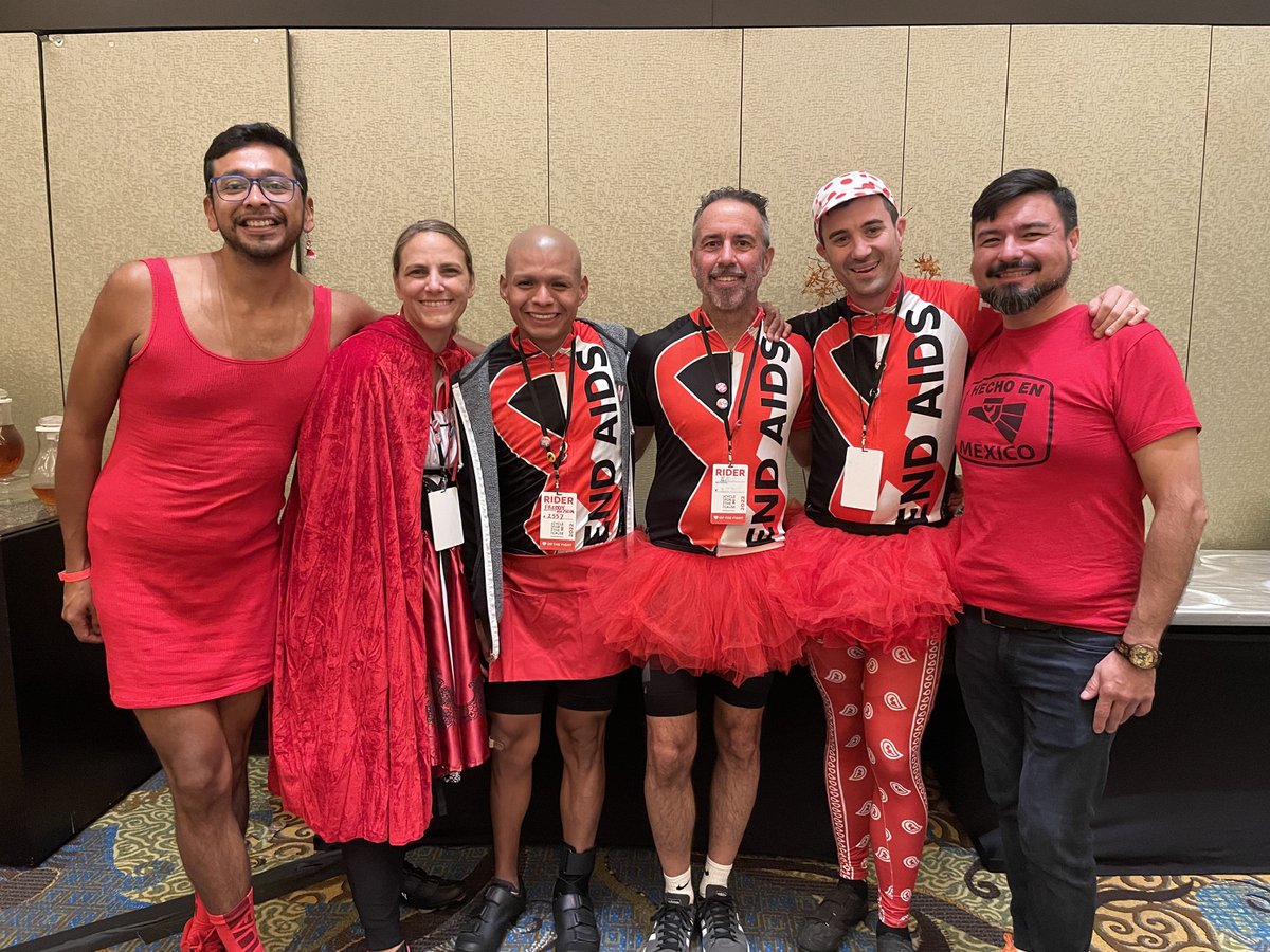 LGBTCenterNYC's tweet image. #RedDressDay is both a day of joy and a day of remembrance. We wear red to form a giant, living AIDS ribbon as we ride down the East Coast. 

Stay tuned to see some more attires later tonight 💃💋!

#C4C2022