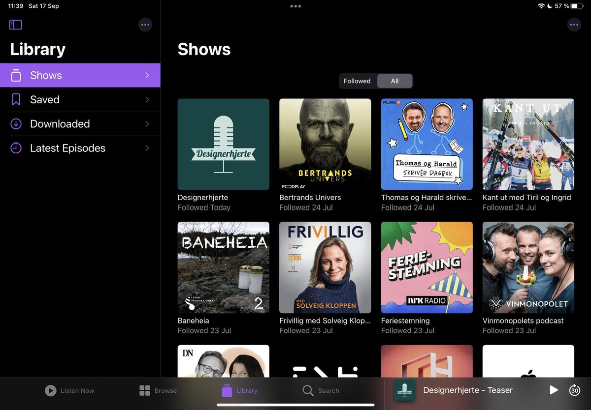 designitj's tweet photo. Ute på Apple Podcast nå! 🎉🎉🎉🎙️🎧☺️ Lenke: https://t.co/pq7qrlGTZU. https://t.co/Z9JLjAJu86