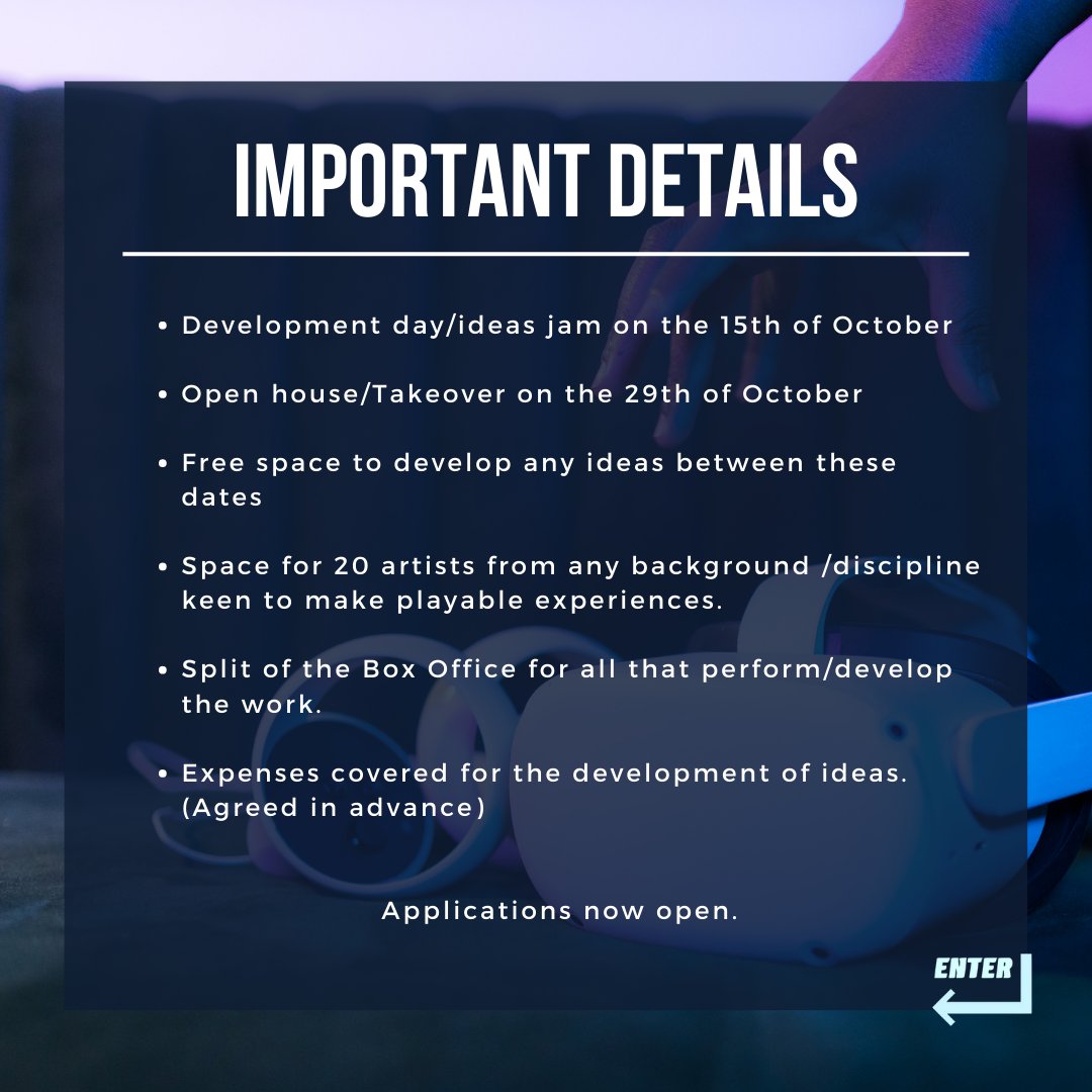 Enter_theVenue's tweet image. The Mechanics Shop - an ENTER Takeover 

Calling all theatre-makers, storytellers and artists.