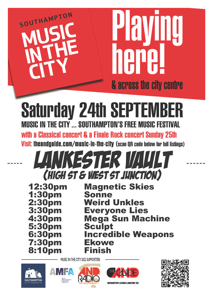 Only a week to go until our come back gig at the Lankester Vault as a part of <a href="/musicinthecity/">Music in the City</a>. Be there or be 🟥! #ekowecomeback 🎤🎸🎸🥁