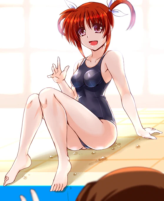 スク水シリーズ #リリカルなのは #なのは #フェイト #はやて #ヴィータ #スク水  