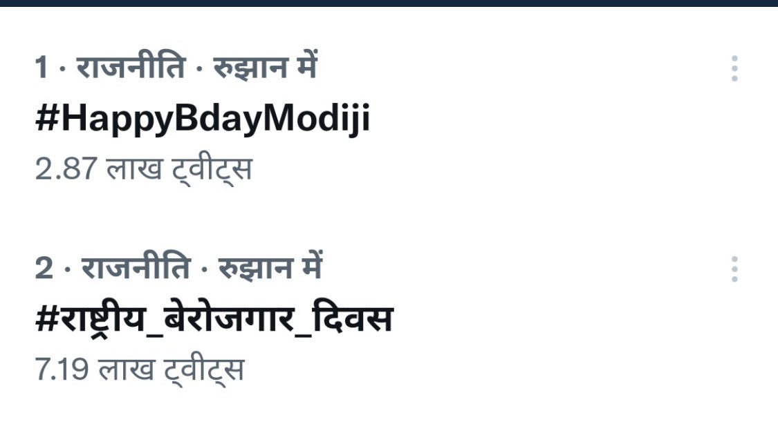 Rawatboudh's tweet photo. 3 लाख ट्वीट वाला एक नम्बर पर 
 7 लाख 20 हज़ार ट्वीट वाला दो नम्बर पर 

ये रिश्ता क्या कहलाता है @Twitter 
 #राष्ट्रीय_बेरोजगार_दिवस 
@TwitterIndia 
@himmatsinghal 
@Devi_lal_Barmer 
@ShrwanMeghwal6 
@RamlalSaheliya https://t.co/o2kL16r17Z
