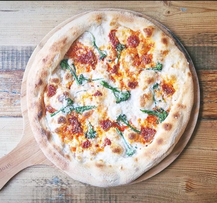 BrewDogBarPerth's tweet photo. 🍕Back by popular demand!🍕
Nduja Really Want To Hurt Me?
Spicy nduja sausage and tender stem broccoli atop a blanco base, finished with grated Parmesan. #handmadepizza #BrewDog #BrewDogPerth https://t.co/an9y8T5Zf0