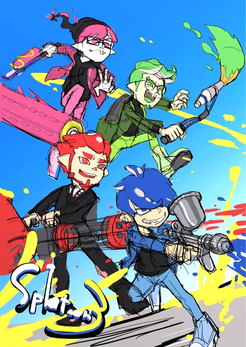 昨日の絵のラフなどの途中経過です。これを見返してたら描き忘れを今思い出したりしました。 