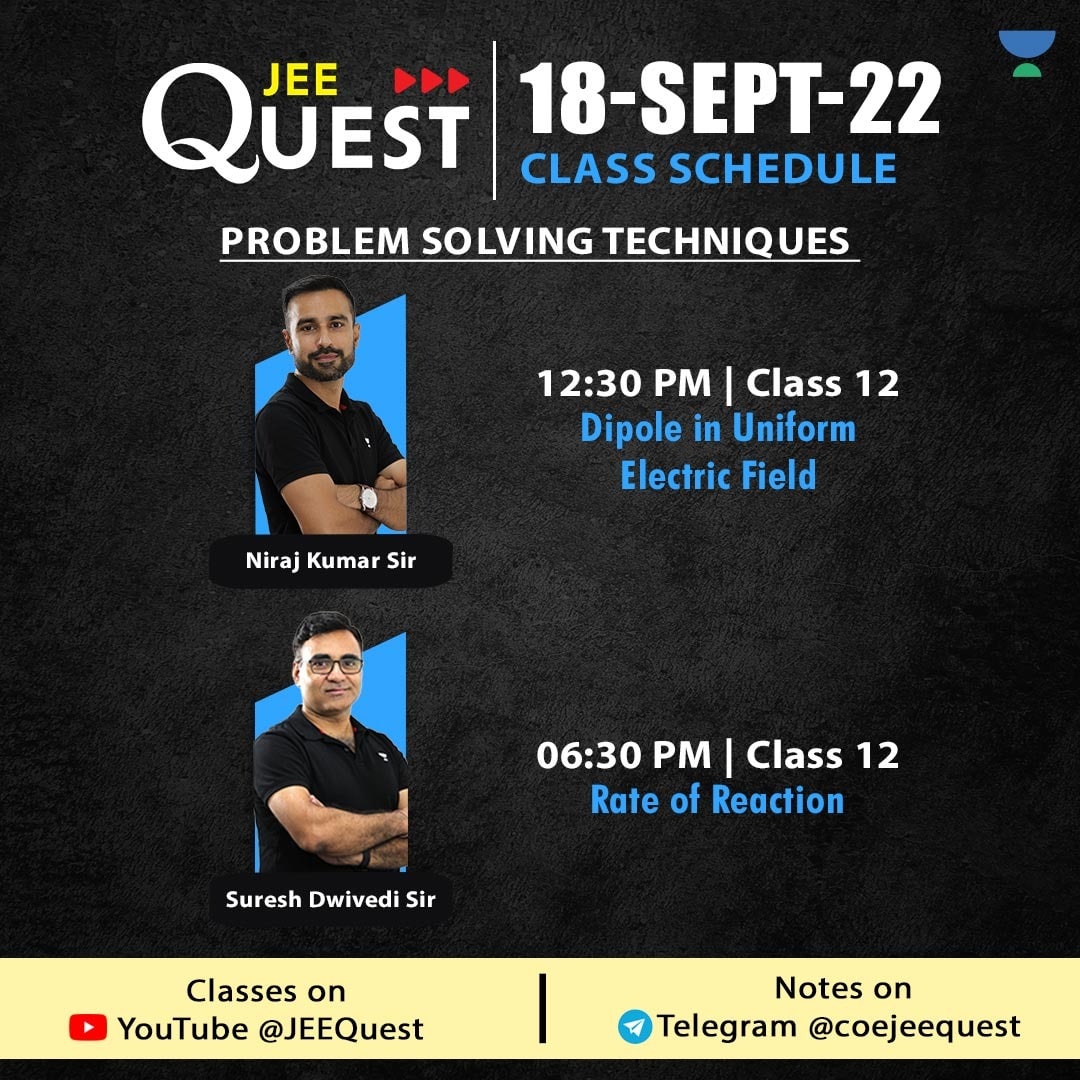 Jaipur_Pulse's tweet photo. #JQClassSchedule for 18-Sept-2022

Click on below link to set reminder -

12:30PM : https://t.co/0HutKNGEAQ
06:30PM : https://t.co/nTQQntfECD

All #JEEMain &amp; #JEEAdvanced aspirants must not miss any class as every JQ Class will boost your AIR by some steps !!! https://t.co/Sav9wPCmim