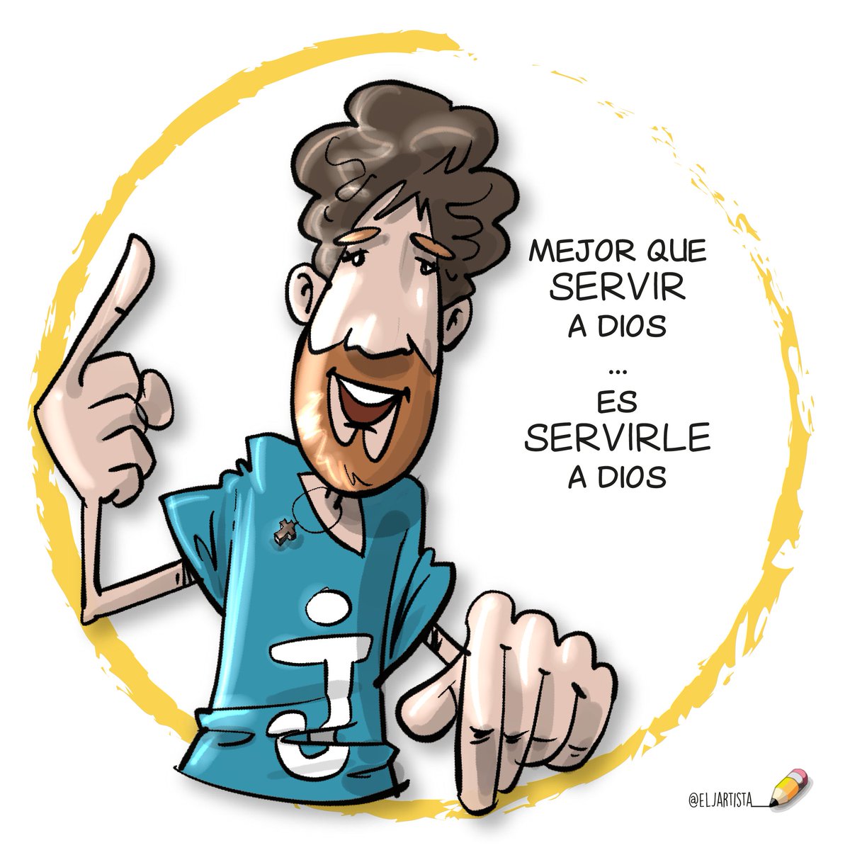 elJartista's tweet photo. Al verdadero Dios solo se le puede servir, sirviendo al hombre.…#EvangelioDelDia #compArte #Ama #evangelio #GodIsGood #mercachifles #nuevaevangelizaccion #Cambiaelmundo #NuevaIglesia #ElSoploIlustrado https://t.co/cIWJzCOaFN