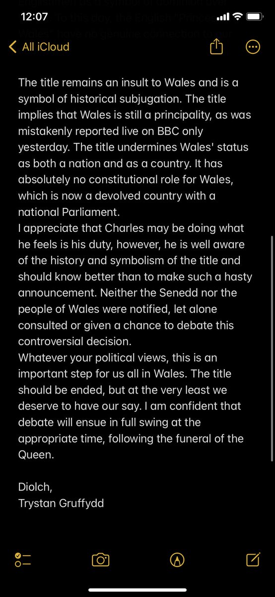 TrystanGruffydd's tweet photo. Seeing as I am now being quoted in national media, I want to outline my fuller and contextualised views on ending the “Prince of Wales” title and the petition I created. I want to thank everyone who has signed and all who continue to be voices for Wales.🏴󠁧󠁢󠁷󠁬󠁳󠁿 https://t.co/pkfzYc4BlQ